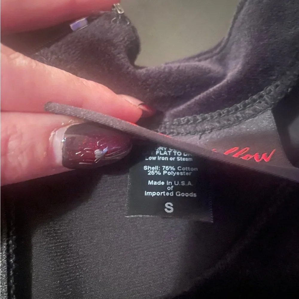 La Femme en Noir- Sleepy Hollow Gothic Tales Black Velour Wiggle Dress Size S - Picture 5 of 6